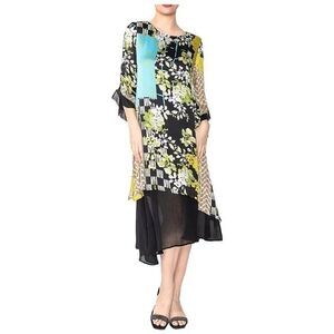 IC Collection Layered Dress Size XL Turquoise Floral New